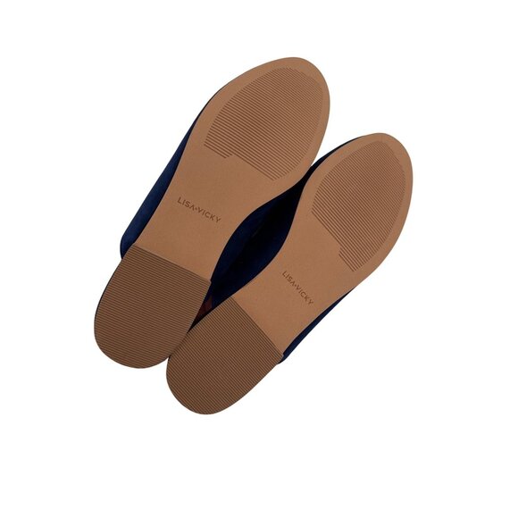 Lisa Vicky Slide Shoes Blue Suede Size 8 EnrichX-V New in Box - Picture 4 of 9